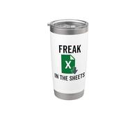 Freak in the Excel Sheets Tableurs Blague amusante sur ordinateur Gobelet isotherme en acier inoxydable double paroi