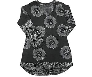 Freak Scene Chemise - Chemisier - Om Saira - Noir - XL - Chemise d'été