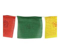 Freak Scene Drapeaux de prière tibétains - 14 cm de Large - écriture colorée - Jeu de 5 Rouleaux