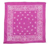 Freak Scene Écharpe bandana - motif paisley 01 - rose - blanc - foulard carré