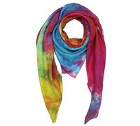 Freak Scene Echarpe en coton - batik coloré - tie dye - tissu carré