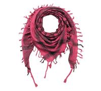 Freak Scene Kufiya - Coeurs rose vif - noir - 100 x 100 cm - Shemagh - foulard Arafat palestinien - keffieh en coton