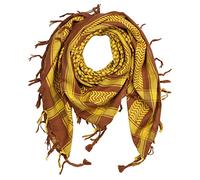 Freak Scene Kufiya - marron - marron-ocre - 100 x 100 cm - Shemagh - foulard Arafat palestinien - keffieh en coton