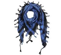 Freak Scene Kufiya - noir - bleu - 100 x 100 cm - Shemagh - foulard Arafat palestinien - keffieh en coton