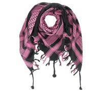 Freak Scene Kufiya - noir - rose vif 02-100 x 100 cm - Shemagh - foulard Arafat palestinien - keffieh en coton