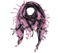 Freak Scene Kufiya - rose - noir - 100 x 100 cm - Shemagh - foulard Arafat palestinien - keffieh en coton
