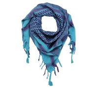 Freak Scene Kufiya - turquoise - violet - 100 x 100 cm - Shemagh - foulard Arafat