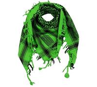 Freak Scene Kufiya - vert-vert clair - noir - 100 x 100 cm - Shemagh - foulard Arafat palestinien - keffieh en coton