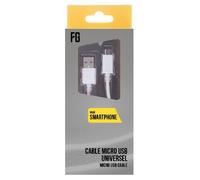 Freaks and Geeks -Câble de charge data Micro USB universel 1m - Blanc