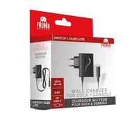 Freaks & Geeks Chargeur secteur 2,6A pour dock et consoles Nintendo Switch (Lite, OLED) Noir