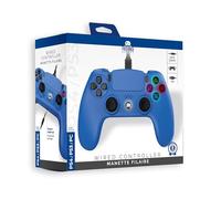 Freaks and Geeks - Manette Filaire Bleue pour PS4 avec Câble 3M avec prise Jack