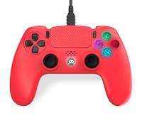 Freaks and Geeks - Manette Filaire pour PS4 avec Câble 3M avec prise Jack-Rouge