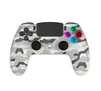 Freaks and Geeks - Manette Sans Fil pour PS4 Avec Prise Jack pour casque et boutons lumineux-White Camo