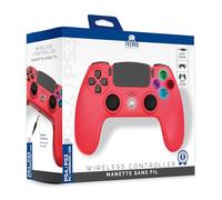 Freaks and Geeks - Manette Sans Fil Rouge pour PS4 Avec Prise Jack rouge