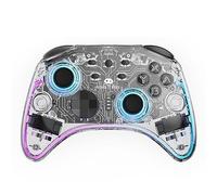 Freaks & Geeks Manette sans fil pour Nintendo Switch Transparente à LED Câble 1m