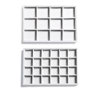 Frebeauty - Plateaux organisateurs de bijoux en velours empilable pour inserts de tiroirs, présentoir de rangement de bijoux, boîtier d’exposition, pour boucles d’oreilles à tiges, bracelets, colliers