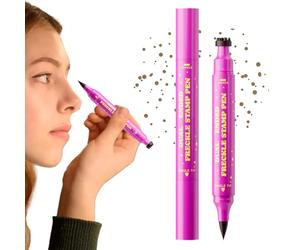 Freckles Stamp, Face Dot Pen, 2-in-1 Eyeliner Tool, Waterproof Formula, Long-Lasting Wear, Compact Size, Perfect for Beauty Routines, Cosplay, and Makeup for Women and Girls