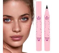 Freckles Stamp, Face Dot Pen, Waterproof Long-Lasting 2-in-1 Faux Freckles Stamp and Eyeliner, Natural-Looking Beauty Tool, Ideal for Women and Girls' Cosplay and Daily Makeup