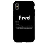 Fred Definition Personalized Name Custom Costume Fredrick Coque pour iPhone X/XS