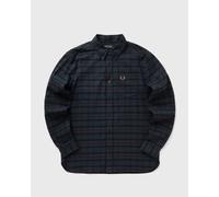 Fred Perry BLACKWATCH TARTAN BRUSHED TWIL men Longsleeves black|green taille: M