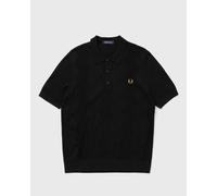 Fred Perry CABLE KNITTED SHIRT men Polos black taille: S