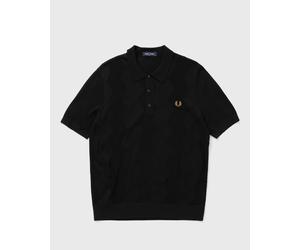 Fred Perry CABLE KNITTED SHIRT men Polos black taille: XL