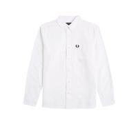 Fred Perry - Chemise à Manches Longues en Coton Rayé - Homme - Chemises - Blanc - Taille: XS