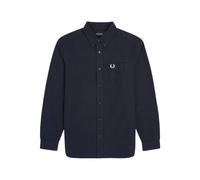 Fred Perry - Chemise à Manches Longues en Coton Rayé - Homme - Chemises - Bleu - Taille: M