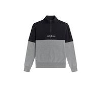 Fred Perry Colour Block Half Zip Sweatshirt, gris, XL