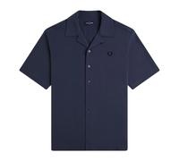 Fred Perry - Compress Mesh Revere Collar Shirt - Homme - Chemises - Bleu - Taille: M