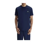 Fred Perry - Contrast Tape Ringer T-Shirt - Homme - Tops - Bleu - Taille: 2XL