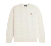 Fred Perry, Femme, Pulls, Beige, Taille: 40 FR Pull Torsadé en Laine