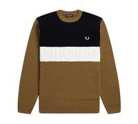 Fred Perry, Femme, Pulls, Beige, Taille: 44 FR Sweats à capuche à blocs de couleur pour hommes
