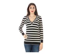 Fred Perry, Femme, Pulls, Multicolore, Taille: 38 FR Haut noir à manches longues pour femme