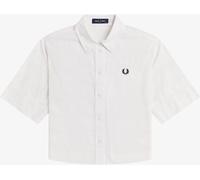 Fred Perry Fred Perry White Open Weave Chequerboard Shirt White 36