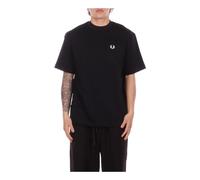 Fred Perry - Front Logo T-Shirt - Homme - Tops - Noir - Taille: M