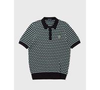 Fred Perry GEOMETRIC KNITTED SHIRT men Polos blue taille: M