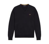 Fred Perry - Pull V-Neck en Mérinos - Homme - Pulls - Bleu - Taille: L
