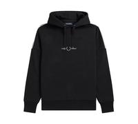 Fred Perry, Homme, Sweatshirts et sweats à capuche, Noir, Taille: XL Hooded Taped Track Top