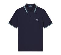 Fred Perry, Homme, Tops, Bleu, Taille: 2XS Polo Original à Double Liseré Marine Glace