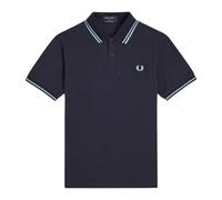 Fred Perry, Homme, Tops, Bleu, Taille: XS Polo à Double Liseré