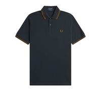 Fred Perry, Homme, Tops, Bleu, Taille: XS Polo Original à Double Liseré Vert Nuit