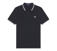 Fred Perry, Homme, Tops, Noir, Taille: 2XS Polo Marino/Blanco à Double Liseré