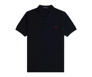 Fred Perry, Homme, Tops, Noir, Taille: M Polo Uni Slim Fit