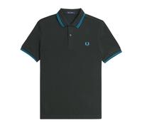 Fred Perry, Homme, Tops, Vert, Taille: 2XL Polo Double Stripe M3600
