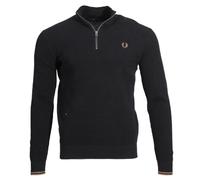 Fred Perry K8557 Pull à demi-fermeture éclair pour homme, Noir , XL