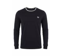 T-shirt manches longues double liserÃ© Fred Perry Bleu S