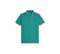 Fred Perry - M3600 Twin Tipped Shirt - Homme - Tops - Vert - Taille: L