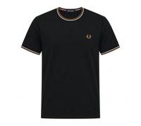 Fred Perry Men's Twin Tipped T-Shirt Night Green/Dusky Blue/Dark Caramel