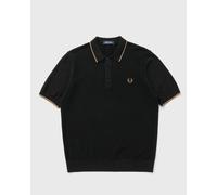 Fred Perry PIQUE STITCH KNITTED SHIRT men Polos black taille: XL